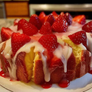 Strawberry Pineapple Pound Cake