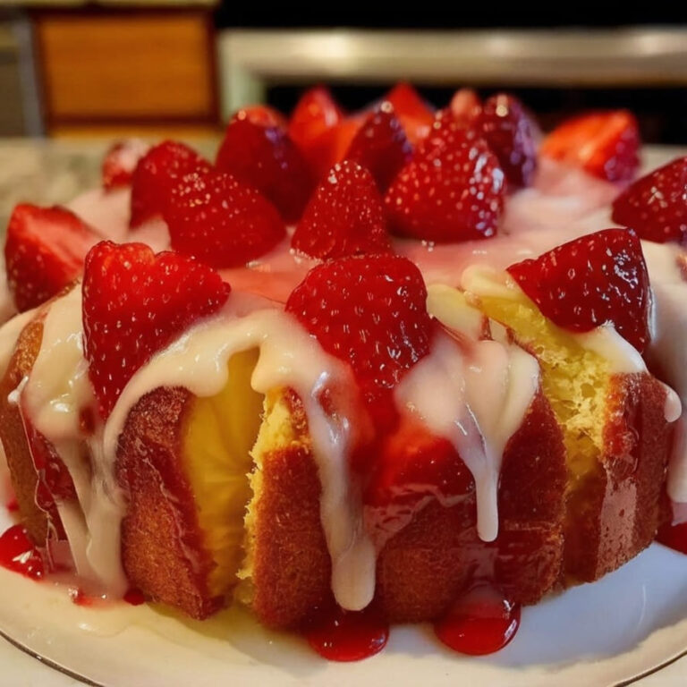 Strawberry Pineapple Pound Cake