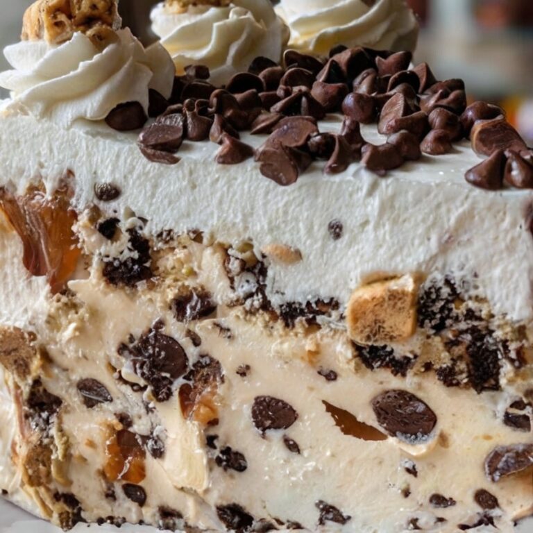 Chocolate Chip Cookie Dough Ice Cream Cake
