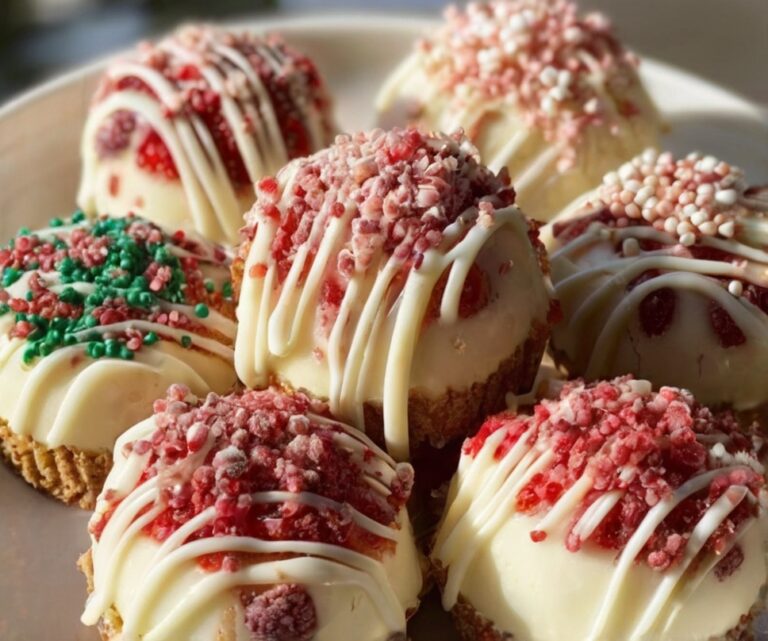 No Bake Valentine's Day Cheesecake Bites Recipe