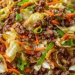 Healthy Chinese Ground Beef & Cabbage Stir Fry Recipe