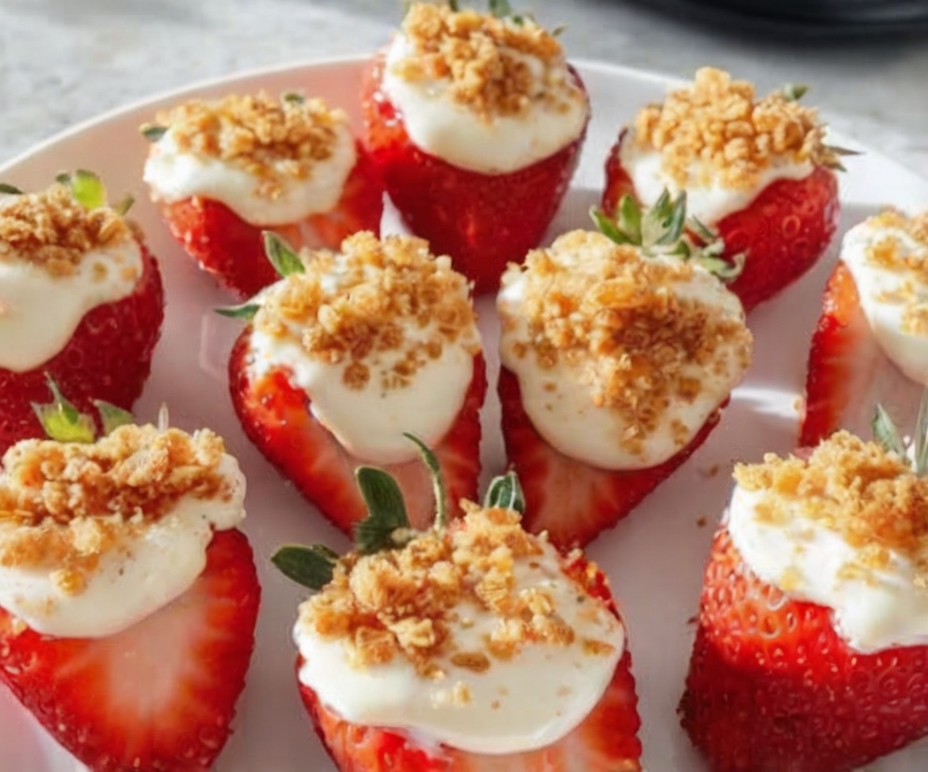 Cheesecake Deviled Strawberries Recipe