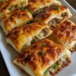 Cheesy Beef Stuffed Biscuit Rolls