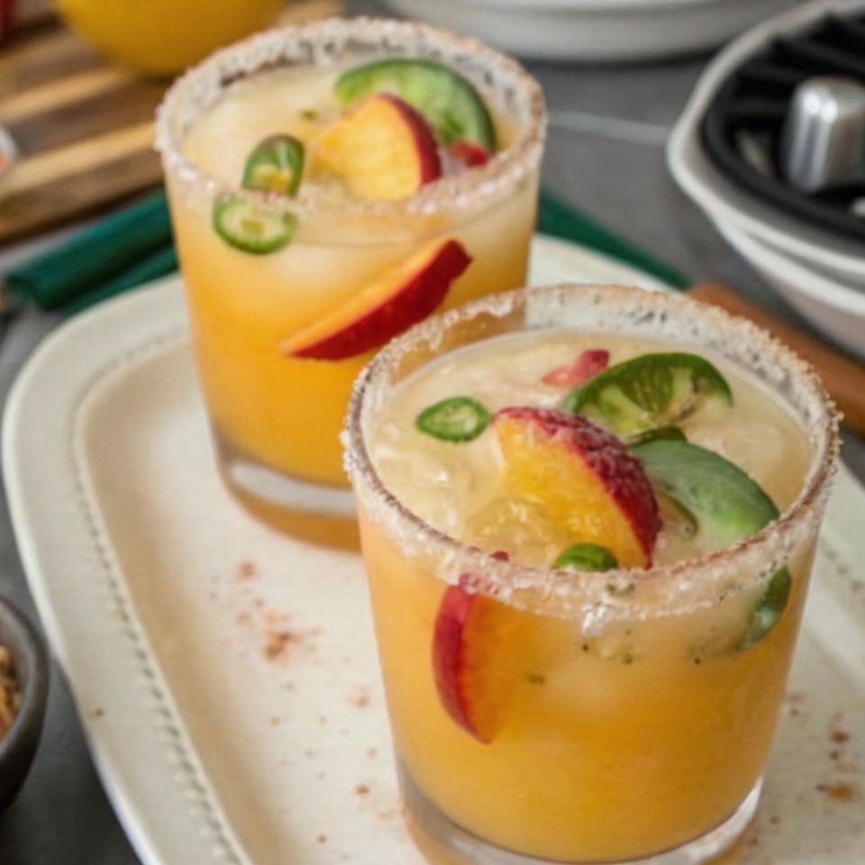 Peach Jalapeño Margarita – Sweet and Spicy Non‑Alcoholic Summer Drink